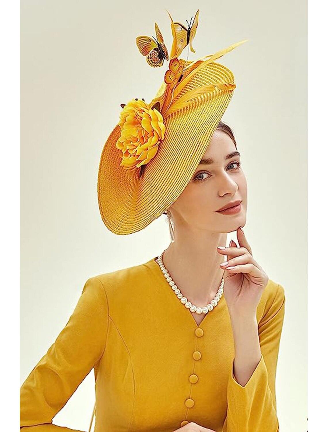 Wholesale Fascinators synthetic fibre Halloween Kentucky Derby Glam Fancy With Flower Butterfly Headpiece Headwear